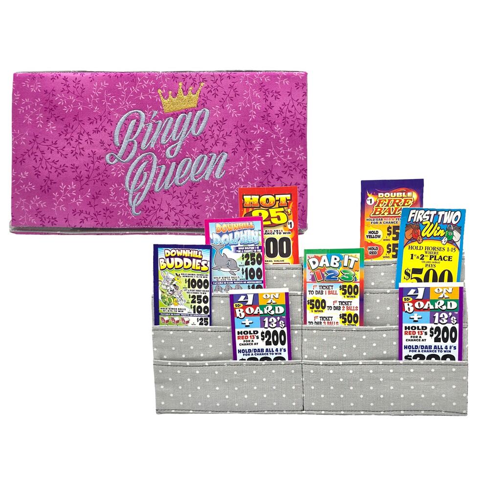 Hands Free Bingo Queen Playing Card Holder Bingo holds 16 tab dab made by me USA